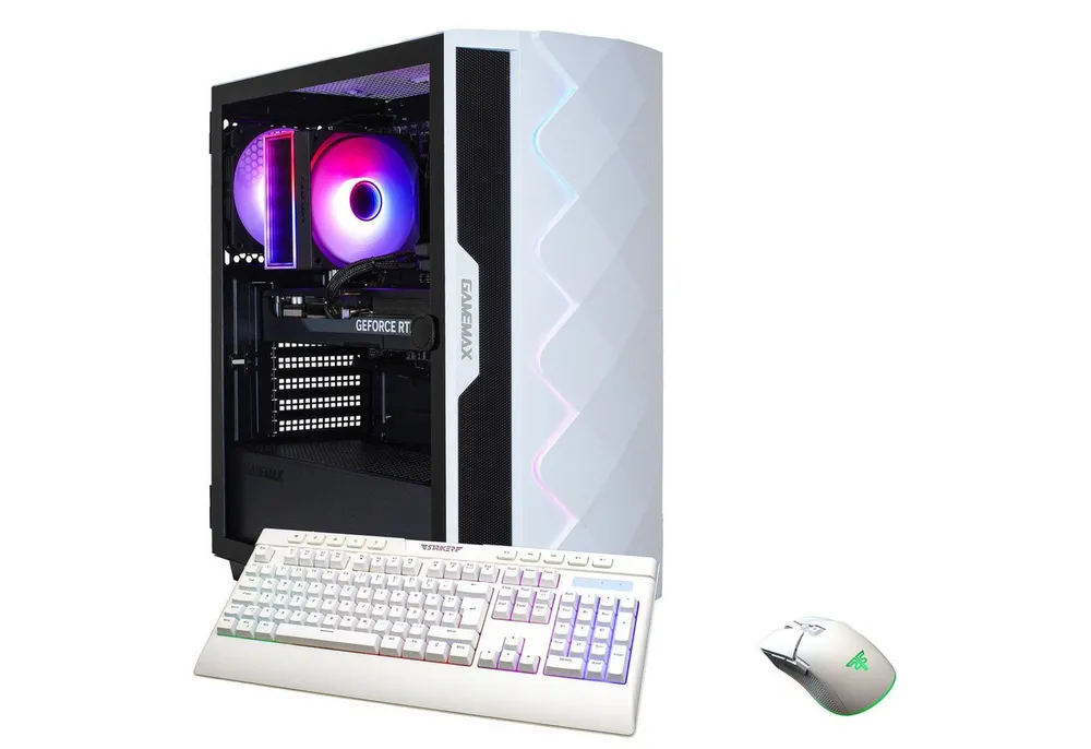 GAMEMAX Diamond WT 7699 AMD Ryzen 5 7500F RTX 5070 32GB DDR5 1TB SSD Gaming-PC (AMD Ryzen 5 7500F, RTX 5070, 32 GB RAM, 1000 GB SSD, Luftkühlung aktiv, Windows 11, DDR5 RAM)