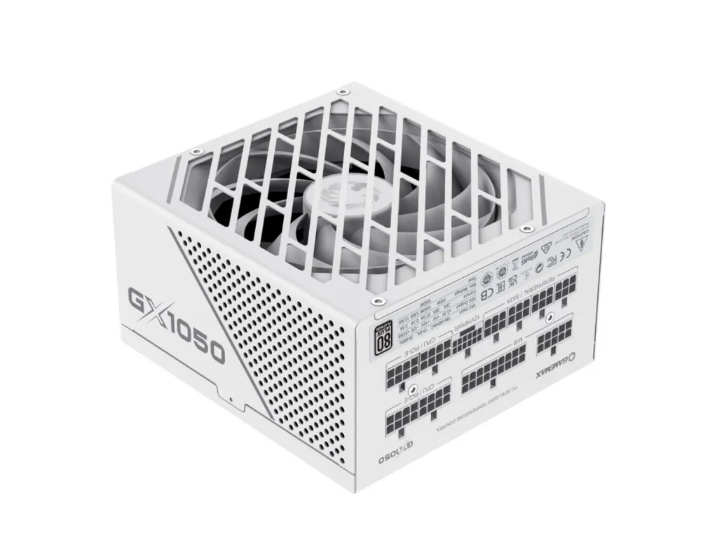 GAMEMAX GX-1050 PRO WH 1050W 80 Plus Platinum ATX3.0 PCIe5.0 PC-Netzteil (12V-2*6-Anschluss, Kabelmanagement)