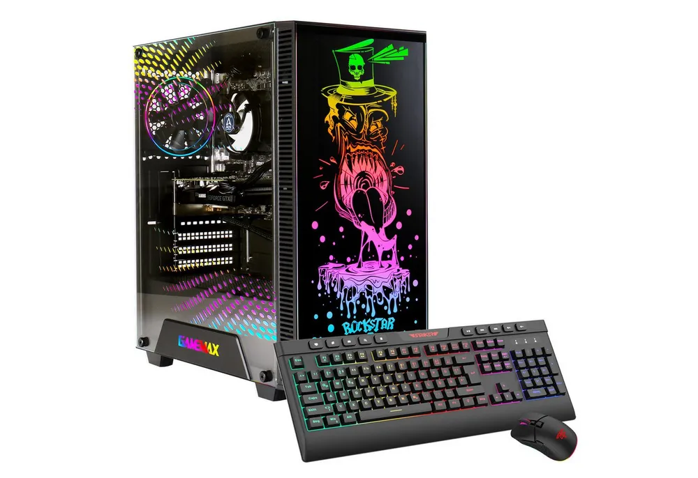 GAMEMAX Rockstar 7478 AMD Ryzen 7 5700X RTX 5060Ti 32GB DDR4 1TB SSD Gaming-PC (AMD Ryzen 7 5700X, RTX 5060 Ti, 32 GB RAM, 1000 GB SSD, Luftkühlung aktiv, Windows 11)