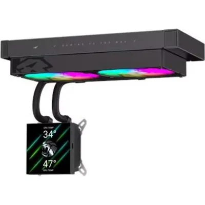 Flüssigkeitskühlung GameMax Glacier 240 LCD BK 240mm 2 Lüfter Schwarz