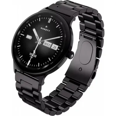 Garett Quantum Bluetooth 43mm Silber Stahl Armband Silber