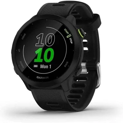 Garmin Forerunner 55 Bluetooth GPS 42mm Schwarz MIP Wasserdicht 5ATM Pulsuhr Schlaf