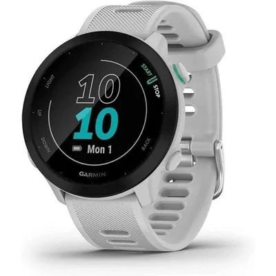 Garmin Forerunner 55 Bluetooth GPS 42mm Weiß Einheitsgröße Wasserdicht 5ATM Pulsmesser