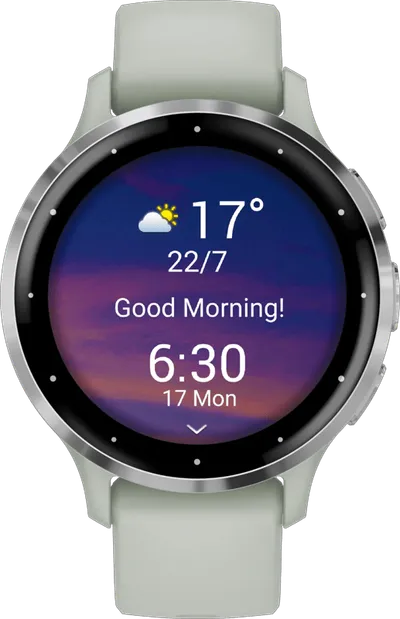 Garmin Venu 3S Silber/Grün