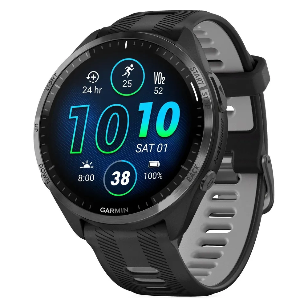 Garmin Forerunner 965 Bluetooth GPS WiFi 47mm AMOLED Schwarz Einheitsgröße 5ATM SpO2 Pulsmesser Schlafmonitor
