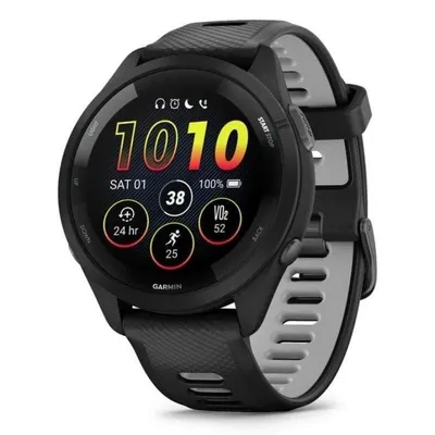 Garmin Forerunner 265 Bluetooth GPS 46mm Schwarz Einheitsgröße SpO2 Herzfrequenzmesser