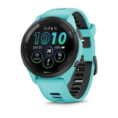 Garmin Forerunner 265 Bluetooth GPS 46mm Schwarz Türkis Einheitsgröße Puls SpO2