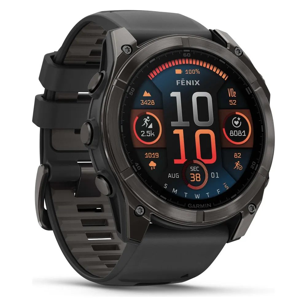 Garmin Fenix 8 Bluetooth WiFi GPS 51mm AMOLED Titan Schwarz Einheitsgröße 10ATM
