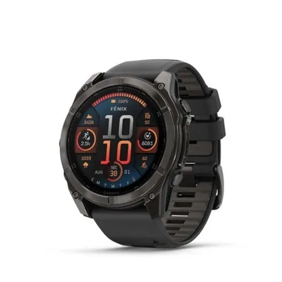 Garmin Fenix 8 Bluetooth WiFi GPS 51mm AMOLED Titan Schwarz Einheitsgröße 10ATM