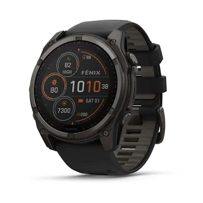Garmin fenix 8 Bluetooth WiFi GPS 51mm Digitale Touchscreen Titan Schwarz Saphir 10ATM SpO2 Pulsmesser Schlaftracking