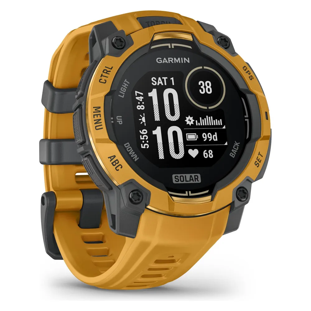Garmin Instinct 3 GPS Bluetooth 45mm Power Glass Gelb Einheitsgröße 10ATM SpO2 Pulsmesser
