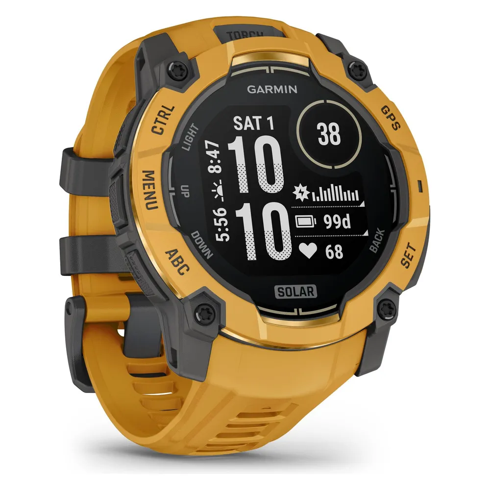 Garmin Instinct 3 GPS Bluetooth 50mm Power Glass Gelb Einheitsgröße 10ATM SpO2 Pulsmesser