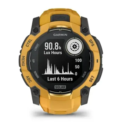 Garmin Instinct 3 GPS Bluetooth 50mm Power Glass Gelb Einheitsgröße 10ATM SpO2 Pulsmesser