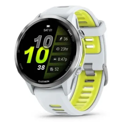 Garmin Forerunner 970 Bluetooth GPS Wifi 47mm AMOLED Weiß Gelb S Herzfrequenz SpO2 Schlafmonitor