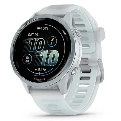 Garmin Forerunner 570 GPS Bluetooth 42mm AMOLED Weiss M 5ATM SpO2 Pulsmesser