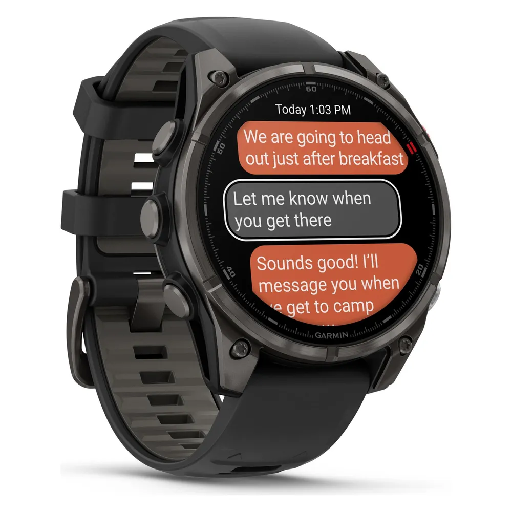 Garmin fēnix 8 Pro GPS NFC 47mm AMOLED Schwarz Grau M Wasserdicht 10ATM SpO2 Herzfrequenz