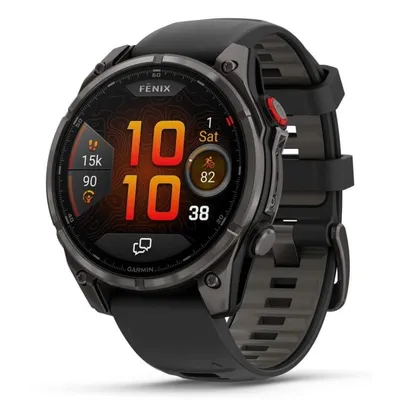 Garmin fēnix 8 Pro GPS NFC 47mm AMOLED Schwarz Grau M Wasserdicht 10ATM SpO2 Herzfrequenz