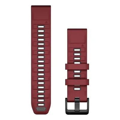 Garmin QuickFit Armband für Smartwatches, Silikon, 22 mm, Grafit und Rot