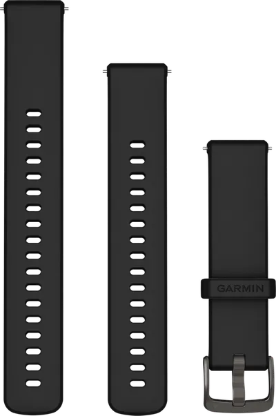 Garmin Silikonarmband Schwarz 18 mm