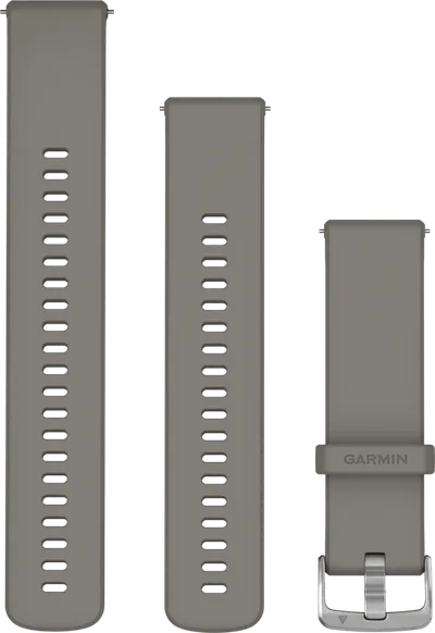 Garmin Silikonarmband Grau/Silber 22 mm