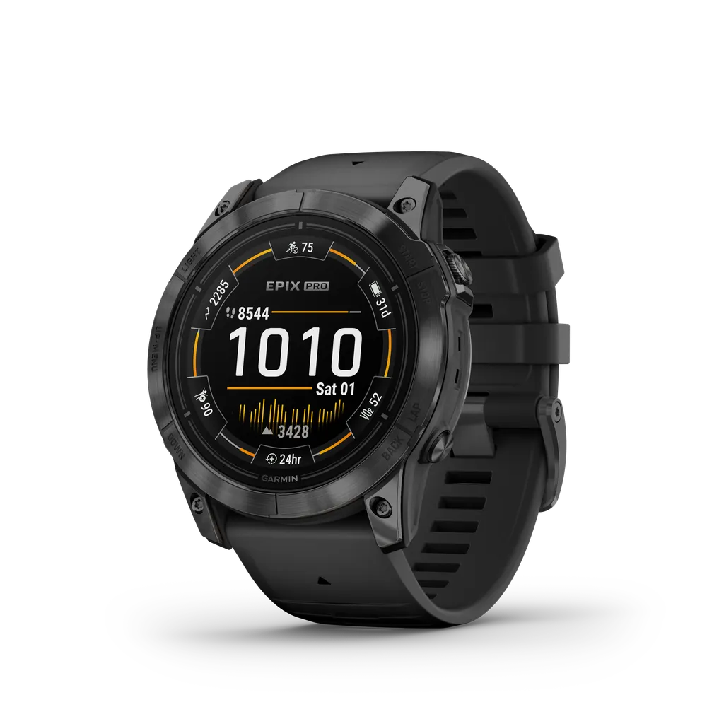 epix Pro (Gen 2) - Standard Edition | 51mm, Schwarz/Schiefergrau mit QuickFit-Silikon-Armband 26 mm Smartwatch