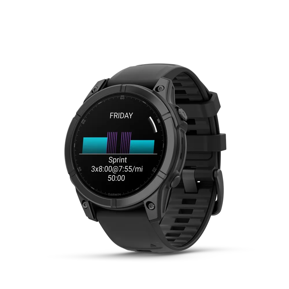 fenix E - 47 mm AMOLED Schwarz/Schiefergrau mit QuickFit-Silikon-Armband 22 mm Smartwatch