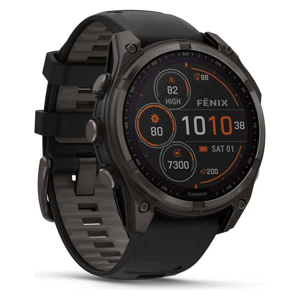 Garmin fenix 8 GPS WiFi 51mm Digital Titan Schwarz Einheitsgröße 10ATM SpO2 Pulsmesser