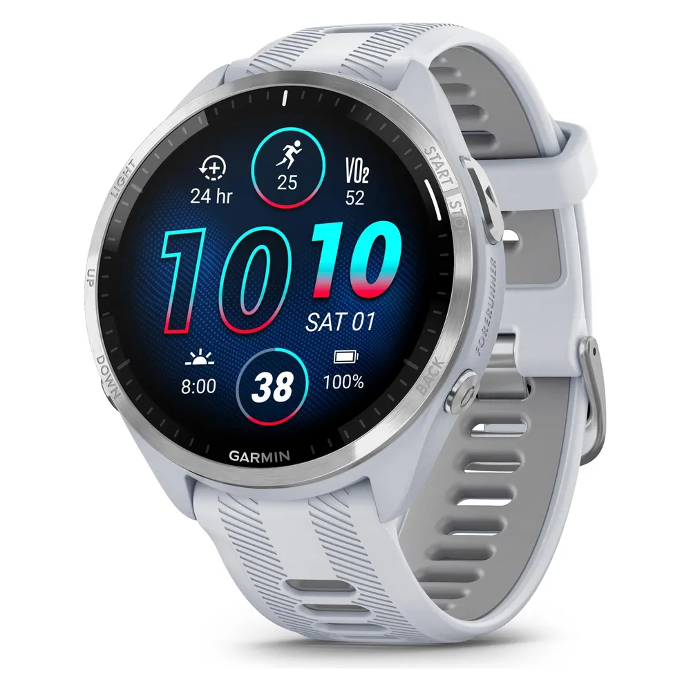 Garmin Forerunner 965 Bluetooth GPS 47mm AMOLED Weiß Einheitsgröße 5ATM SpO2 Pulsuhr Schlafüberwachung