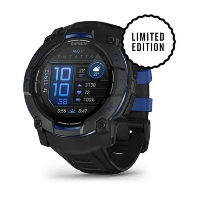 Garmin Instinct 3 Bluetooth GPS 45mm AMOLED Schwarz Blau 10ATM SpO2 Pulsuhr