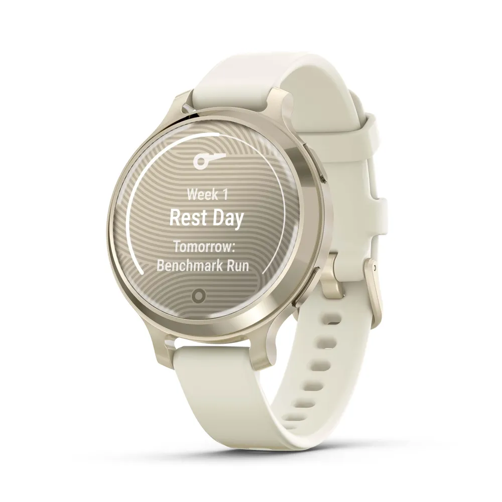 Lily 2 Active Lunargold mit Schnellwechsel-Silikon-Armband Smartwatch