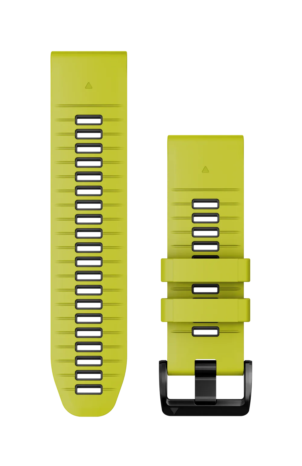 QuickFit-Armband 26 mm, Silikon Electric Lime/Graphit, Teile aus Edelstahl Schwarz
