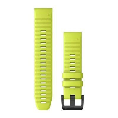 Quickfit-Silikon-Armband 22mm Leuchtgelb Schnalle in Schiefergrau fuer FENIX 6