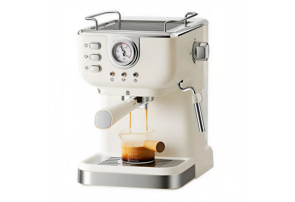 GARRYFIZH Kaffeehalbautomat, Hochdruckextraktion 1,5 l Fassungsvermögen