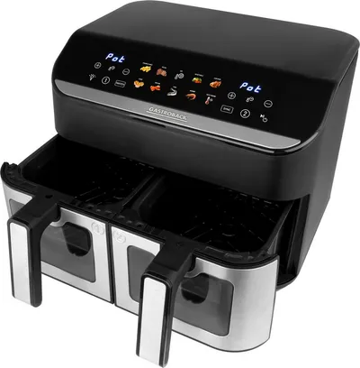 Gastroback Heißluftfritteuse 42586 Multi-Heissluftfritteuse Duo Family 9 L, 2900 W