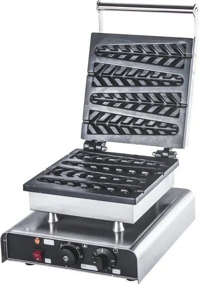 GastroHero 2-in-1-Kombi-Waffeleisen Doppel Waffeleisen rund 2x Ø18 cm Waffelgerät Gastro, 1550 W