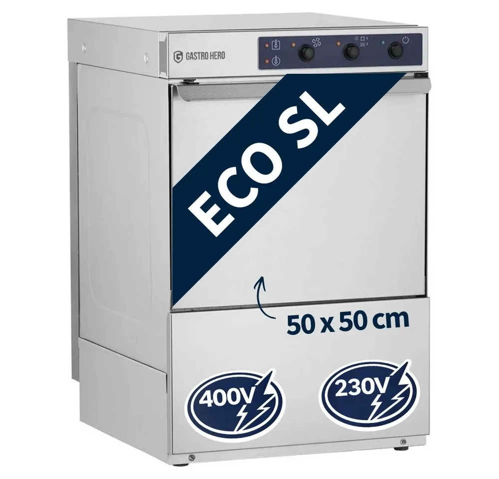 GastroHero Dönergrill Geschirrspülmaschine 50x50 ECO GSME54SL 230/400V Gastro, 4900 W