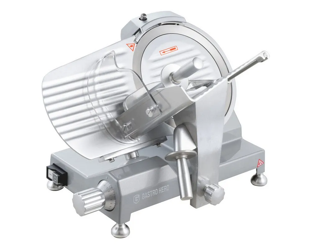 GastroHero Elektromesser Aufschnittmaschine ASM250, Wurstschneidemaschine, 240 W