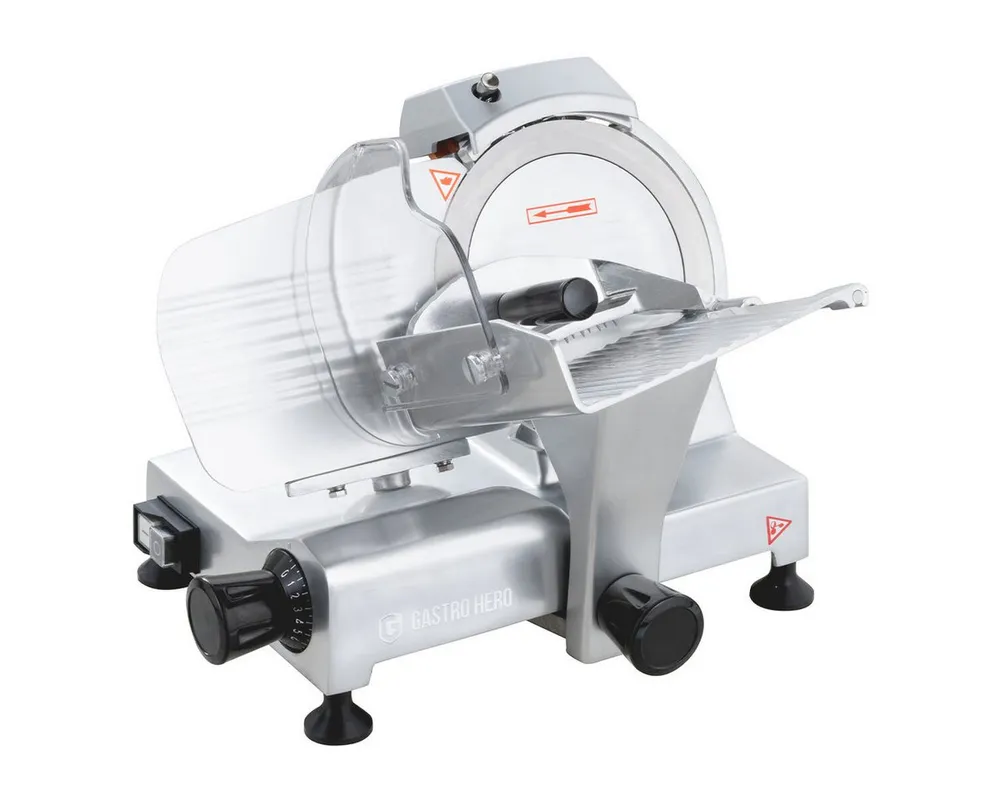 GastroHero Elektromesser Aufschnittmaschine ASM195, Wurstschneidemaschine, 120 W
