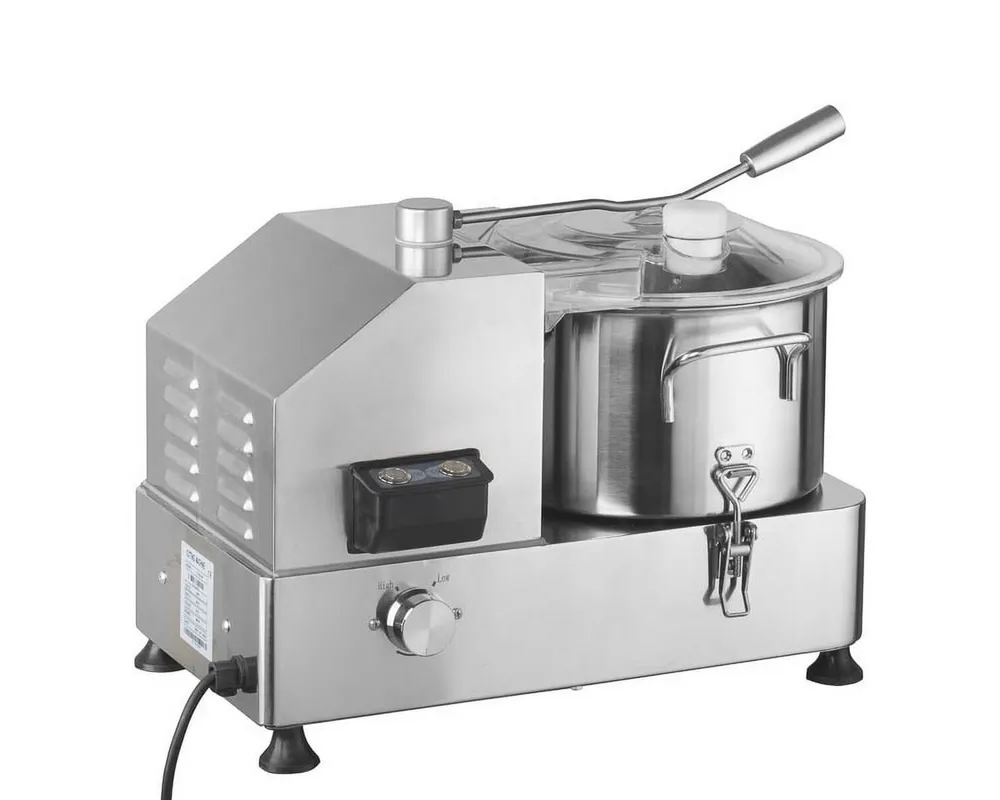 GastroHero Gemüsehacker Cutter 6 Liter leistungsstark Edelstahl Kutter Schneiden Zerkleinern, 1800 W