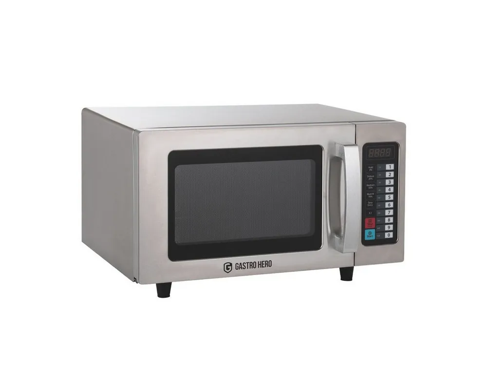 GastroHero Mikrowelle Mikrowelle 1000 W Edelstahl Gastro Mikrowellengerät Küche