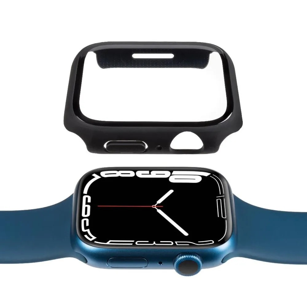 Full Body Case + Displayschutzfolie - Apple Watch Series 7/8 - Schwarz (63958)