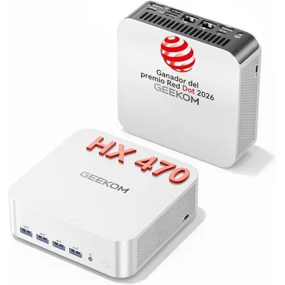Mini PC GEEKOM A9 Max AMD Ryzen AI 9 HX 470 32GB 1TB SSD Radeon 890M Windows 11 Pro Dual-LAN