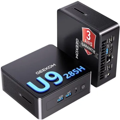 Mini PC GEEKOM IT15 Intel Core Ultra 9 285H 32GB 1TB SSD Integrierte Grafik Windows 11 Pro KI Wi-Fi 7