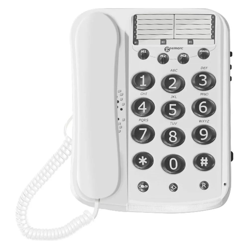 Geemarc DALLAS 10 Schnurgebundenes Telefon mit grossen Tasten - 15dB