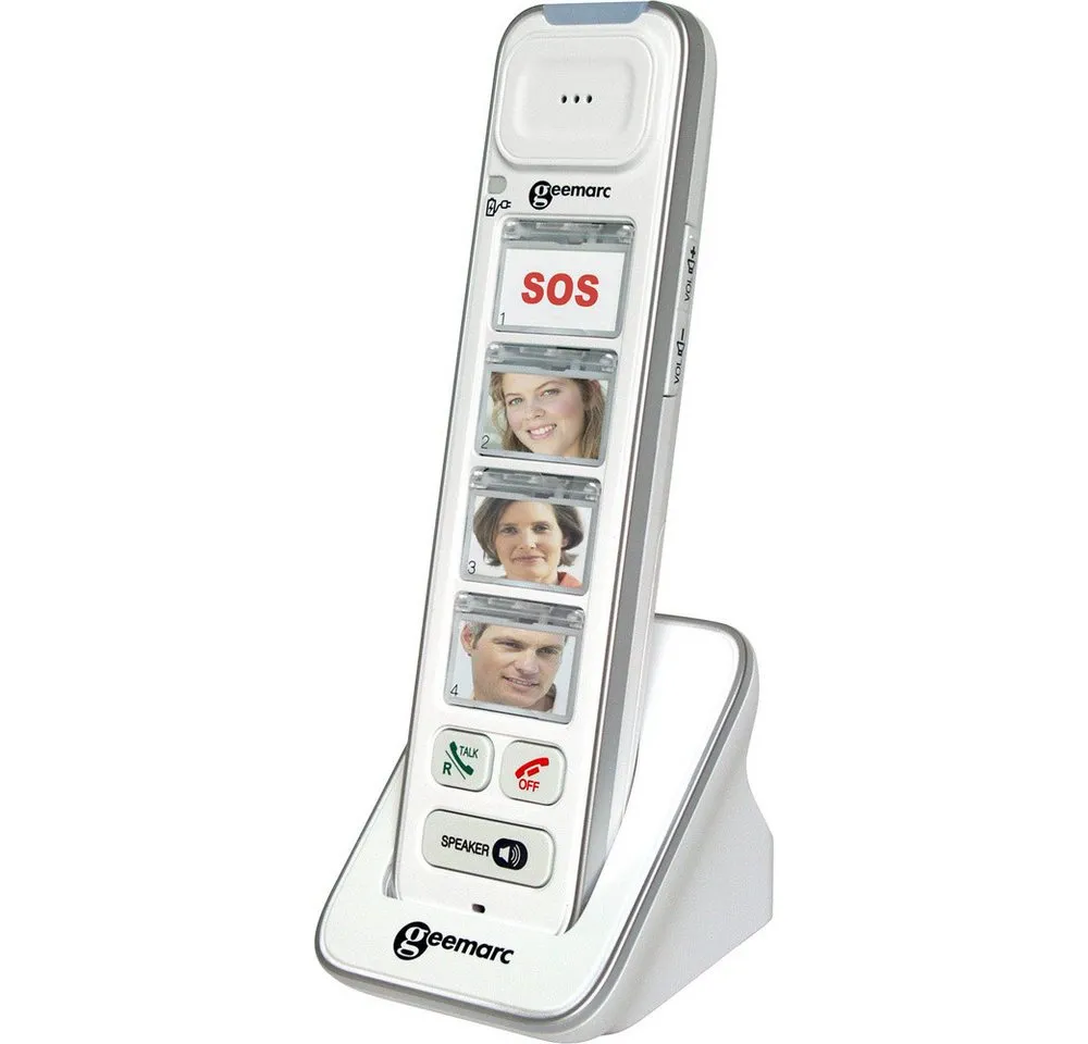 Geemarc Geemarc PhotoDECT 295 Zusätzliches Mobilteil Foto-Tasten Weiß Seniorentelefon