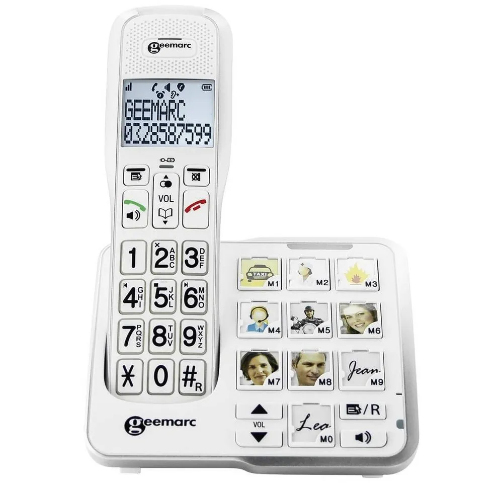 Geemarc schnurloses Seniorentelefon AMPLIDECT 295-2 Seniorentelefon (Anrufbeantworter)