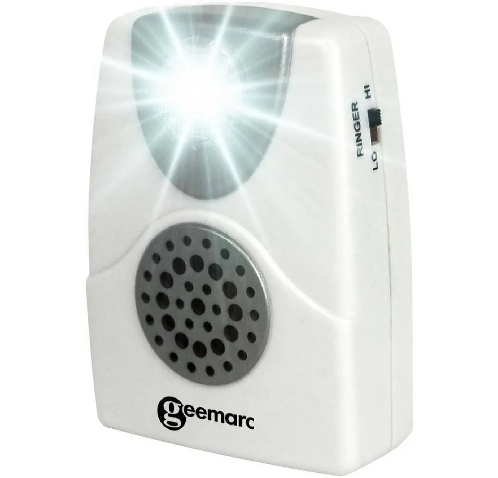 Geemarc Smart Home Türklingel Akustische Telefon - Anrufanzeige mit Blitzlicht CL11_WH