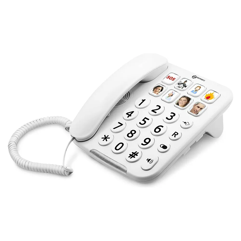 Geemarc PhotoPHONE 110 - Verstärktes Telefon mit Fototasten - weiss