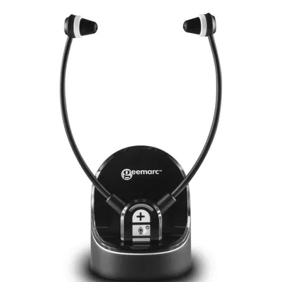 Kopfhörer Geemarc Telecom CL7370 OPTI kabellos und kabelgebunden TV, Mikrofon, schwarz