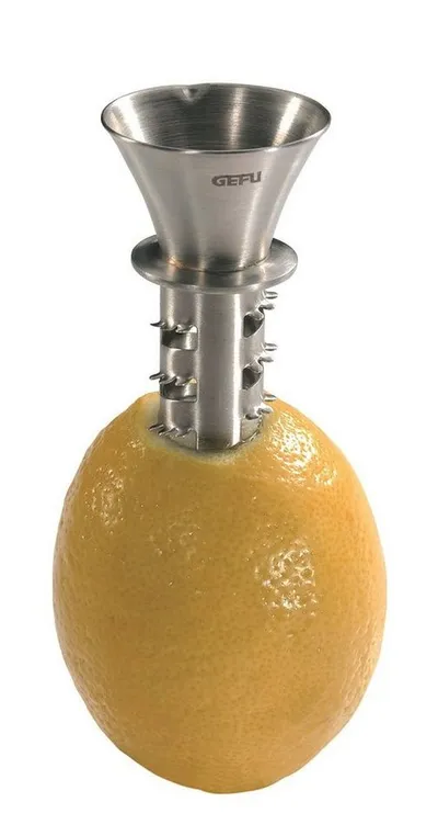 GEFU Zitruspresse Zitronen Orange Ausgießer CITRONELLO Edelstahl Saf